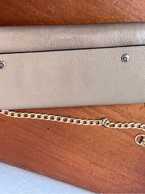 Auth CELINE Large Flap
Multifunction Long Wallet Purse
Leather Beige Red